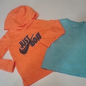 3/$30 NIKE DRI-FIT Neon Hood Pullover + H&M Organic Cotton Short Sleeve Pastel
